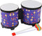 Bongo Floor Tom Drums Set for Kids, Children Percussion Music Instrument with 2 Mallets