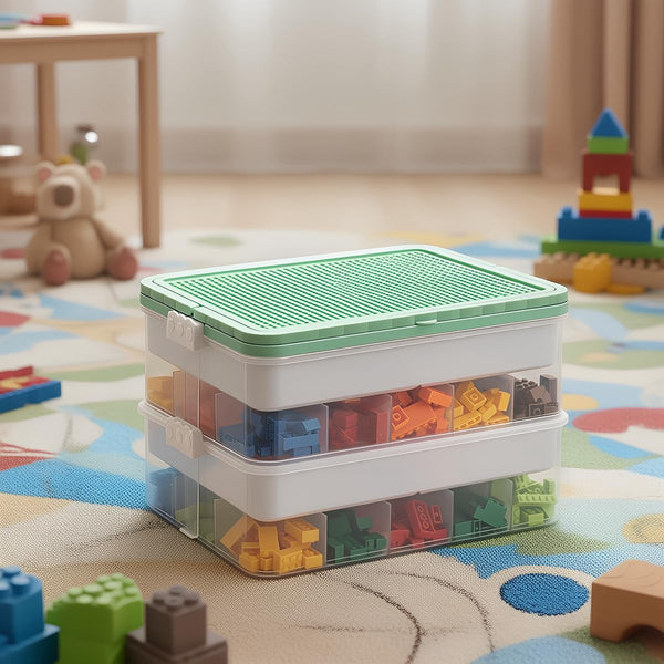 joyingbaby Toys Storage Organizer Bins for Lego Stackable Toys Organizer Lego Building
