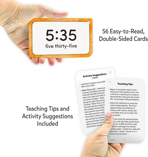 Teacher Created Resources Time Flash Cards (EP62046) 3-1/8" x 5-1/8" for Learning and Education