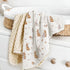 30"x40"(Bunny) lulumoon Baby Blankets for Newborn Unisex: Thermal Minky Dotted Backing with Bunny Print - Muslin