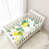 CZXW 52" 28" Vibrant Lemon Crib Sheets Fitted x Natural Cotton Soft & Breathable for Baby Crib Mattress