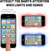 Toy Learning Play Cell Phone, Interactive Toy with 8 Functions and Dazzling Lights for Toddler Baby Kids