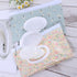 JIYIN 2 Pack Baby Wipe Container with Hook, Portable Refillable Wipe Holder Floral Pattern Reusable Travel Baby Wipes