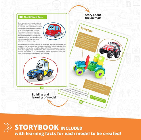3+, (5 Engino STEAM Labs, Learning About Vehicles, STEAM Kit for Ages Building Blocks, STEM Kit for Girls & Boys
