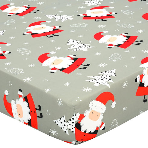 UOMNY Christmas Fitted Crib Sheet, Baby Sheet for Standard Crib and Toddler Mattresses, 1 Pack Space Toddler Sheet