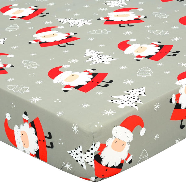 UOMNY Christmas Fitted Crib Sheet, Baby Sheet for Standard Crib and Toddler Mattresses, 1 Pack Space Toddler Sheet