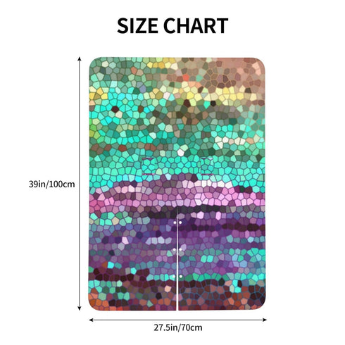 Hcpwzrf Decorative Mosaic Purple and Teal Baby Car Seat Cover & Nursing Cover - Breathable Stretch Multi-Use Cover