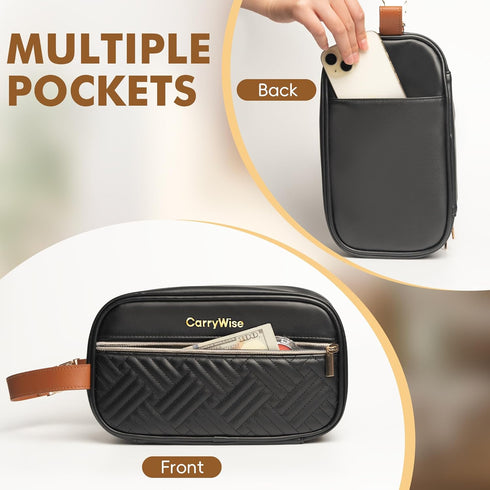 CarryWise 8+ 3 Packs Black Breast Milk Cooler Bag Large Capacity, Keeps Milk Cold Hours, Waterproof Insulated Travel