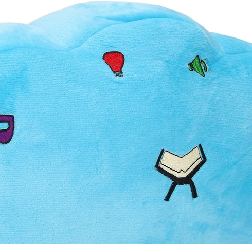 Kids Plush Quran Pillow, Blue Cloud Shape Stuffed Quran Learning Pillow with LED Light