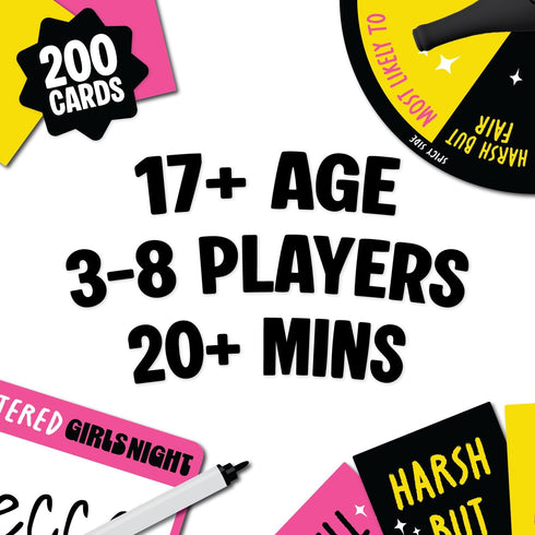 200 (3-8 Lucky Egg Unfiltered Girls Night Games Hilarious Galentines Day Game with Outrageous Scenario Cards Perfect