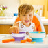 Munchkin Stay Put Suction Bowls, 3 Pack - Baby and Toddler, Blue/Green/Purple