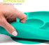 bbluev Yuemi Food Grade Silicone Suction Plate & Spoon Set - BPA-Free, Microwave & Dishwasher Safe