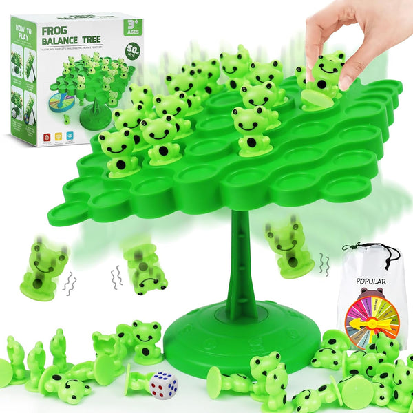 Frog Balance Game Toys - Two-Player Parent-Child Interactive Family Tabletop Puzzle Game for Kids