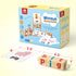 Coogam Wooden Reading Blocks Short Vowel Rods Spelling Games, Flash Cards Rotating Letter Puzzle for Kids