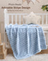 30 40 Inches 320GSM HOMRITAR Baby Blanket for Boys Girls Ultra Soft Warm Fleece Fluffy Blue Blanket for Toddler