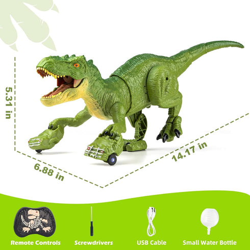 3-5, 5-7, 8-12, 2.4G Remote Control T Rex Dinosaur Toys for Kids Rechargeable RC Tyrannosaurus Rex Dino Robot Toy