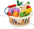 Victostar Magnetic Wooden Cutting Fruits and Vegetables Play Toy Set with Basket