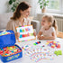 Kit310 Set Sundaymot Magnetic Alphabet Letters Pcs with Magnetic Board and Organizer Bag, Upper and Lower Case Wooden