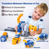 Set, 5pcs 3 4 5 6 7 Toddler Construction Car Transform Dinosaur Rescue Robot with Magnetic Connectors, Assemble