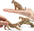 Toymany 7PCS Jaguars Figurines with Jaguars Cub and Tree Trunk, Realistic Jungle Animals Family Playset