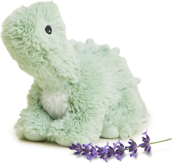 warmies Microwavable & Weighted Stuffed Animals, Green Long Neck Dinosaur - Heated