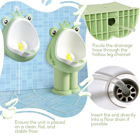 Xeehwb Frog Pee Training,Potty Training Urinal for Boys Kids Toddler Standing Urinal Wall-Mounted Toilet with Funny