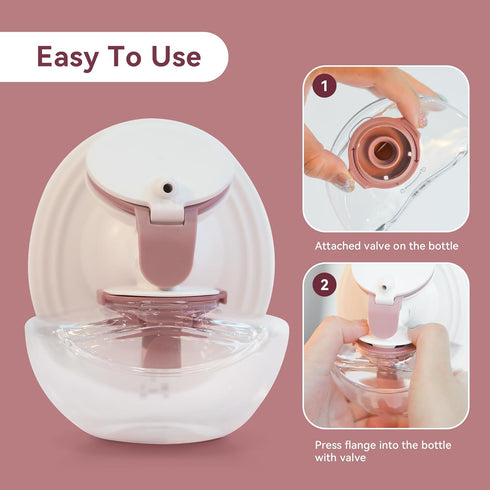 Momcozy M9 M9 Pack 2 Breastmilk Collection Compatible with Replacement Parts, Breast Milk Storage Bottle with Silicone