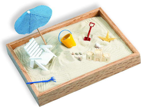 Be Good Company Executive Sandbox - Beach Themed Zen Garden - Desktop Stress Relieving Office