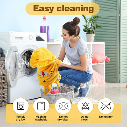 CLRBEATTY 27.5" 55" Toddler Bath Towel, Baby Hooded Towel, Ultra Absorbent Soft Shower Towel, Unisex Baby Bath Towel
