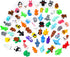 VZZNN 64pcs Mini 3D Printed Animals Bulk, 3D Printed Articulated Flexible Fidget