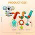 XIXILAND Car Seat Toys for Infants 0-12 Months, Developmental Stroller Toys with Dinosaur, Lion Mirror, Teether