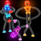 LED Light Up Sensory Fidget Robot Toys for Kids, Suction Cup Poseable Action Figures, XL
