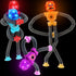 LED Light Up Sensory Fidget Robot Toys for Kids, Suction Cup Poseable Action Figures, XL