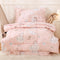 JSD Pink Unicorn Toddler Bedding Set, 4 Piece Bed-in-a-Bag Toddler Microfiber Comforter