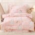 JSD Pink Unicorn Toddler Bedding Set, 4 Piece Bed-in-a-Bag Toddler Microfiber Comforter