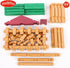 90 Set, 3 4 5 6 Wondertoys Pieces Classic Wood Cabin Logs Building Log Toy for Children, Farm House Construction