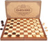 15inch Set, 100 10x10 VAMSLOVE Checkers Folding Wooden Game Square Checkerboard International Checkers Draughts Board