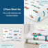 Set Wildkin Toddler Sheet Soft Microfiber, Fitted & Top Sheet, Pillowcase - Trains, Planes, and Trucks