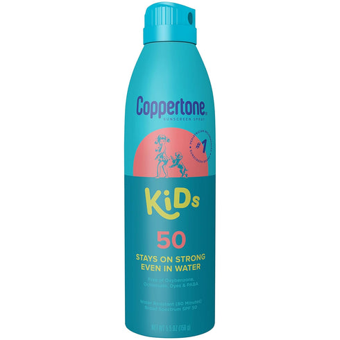 50 5.5 Oz Coppertone Kids Sunscreen Spray SPF