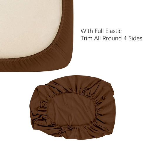 100% Cozy 28x52 28x52 Inches NTBAY Brushed Microfiber Fitted Crib Sheet, Super Soft and Crib Sheet for Standard Crib