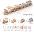 ibwaae Wooden Train Set for Baby Toys, 12 PCS with Numbers and Blocks for Toddler Boys and Girls Birthday Gifts