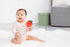 0+ Pearhead Strawberry Baby Teether Soft Plush Sensory Toy with BPA-Free Silicone Beaded Ring & Crinkle Sound, Soothes