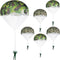 Aoriher 12 Pcs American Flag Army Parachute Toy, Hand Throwing Men Toy Figures, Outdoor Games for Teens Boys