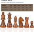 AMEROUS Wooden Chess Pieces with 2 Extra Queens / 3.0 Inch King / Storage Bag & Instructions for Chess Board