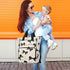 BOESI Backpack, Mommy Backpack Graffiti Black Bow Diaper Bag Bag, Multifunctional Diaper Bag, Travel