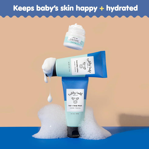 3-Step 2oz 2oz 1oz TUBBY TODD Baby Bath & Skincare Routine - The Regulars Bundle - Baby Shampoo and Body Wash, Everyday