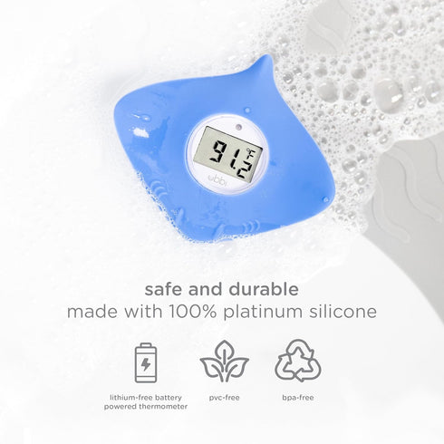 Ubbi Stingray Baby Bath Thermometer for Newborns and Infants, Accurate and Instant High and Low Digital Reads, Floating