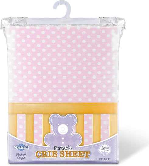 Abstract Pack 24"x38" Mini Crib Cotton Sheets - n Play Sheets Fitted- Ultra Soft Crib Sheets for Boys Girls Baby