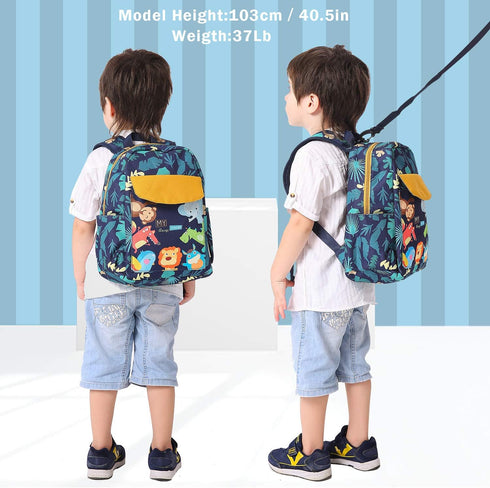 willikiva 2d Backpack Backpacks Backpack Cute Zoo Little Kid for Girls and Boys Toddler Waterproof Preschool Safety