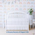 100% 28" 52" 14" Cottington Lane White Infrant Crib Bed Skirt Dust Ruffle with Split Corner, Natural Cotton Nursery